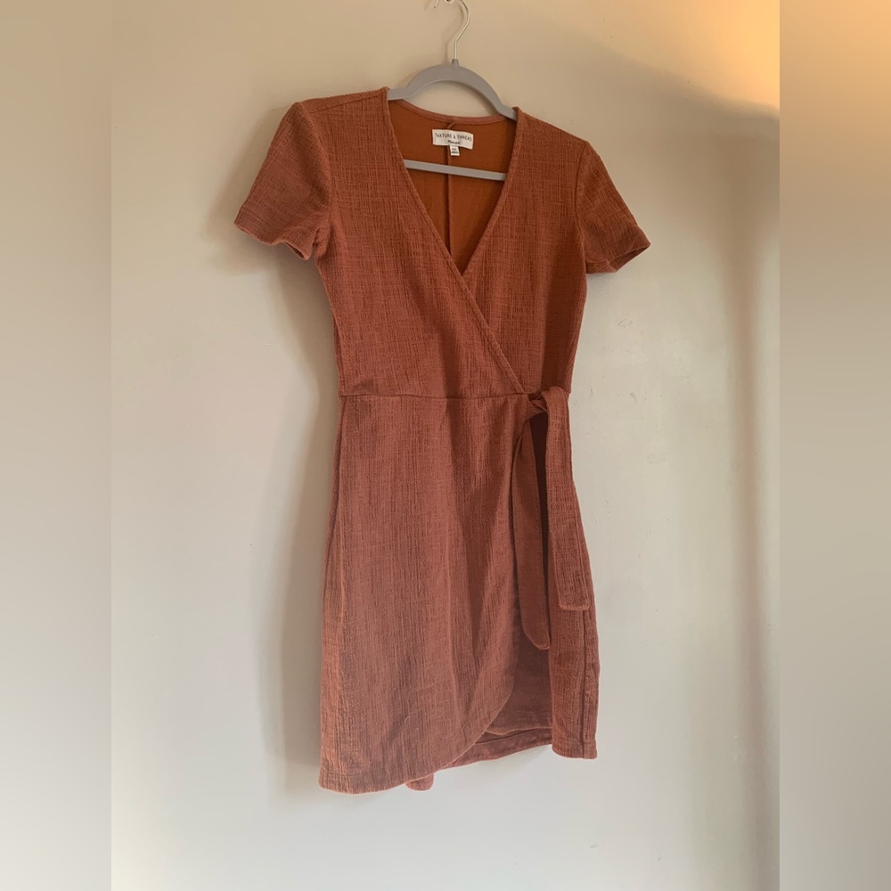 Madewell Cotton Wrap Dress Women Size XXS Mauve Summer Spring Outfit Clothing
